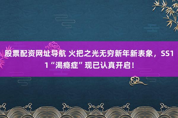 股票配资网址导航 火把之光无穷新年新表象，SS11“渴瘾症”现已认真开启！