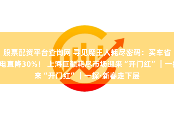 股票配资平台查询网 寻见魔王人耗尽密码：买车省下两万多？家电直降30%！ 上海巨额耗尽市场迎来“开门红”︱一探·新春走下层